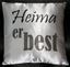 Mynd Púði -  Heima er best