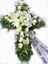 Picture of Beautiful funeral sympathy cross with all white flowers
