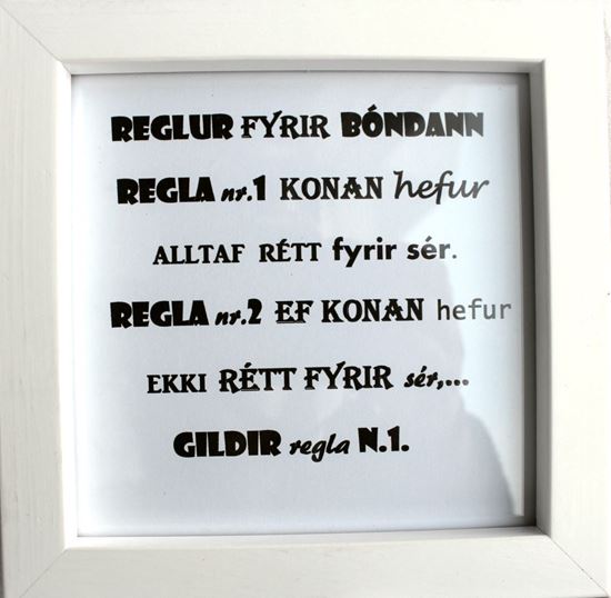 Funny Quotes For Husband In Picture Frames Rules For The Man I Husi Bloma Flower Delivery Shop Iceland