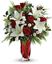 Picture of Christmassy Memorable Red Rose & White Oriental Lily Bouquet