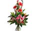 Picture of Absolutely stunning spiral bouquet with long pink roses, gerbera, lilies ..