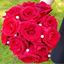Picture of Classic round wedding bouquet with roses in desired color and pearls.