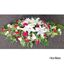 Picture of A classic casket spray cover with red and white roses, white oriental lilies, baby's breath and more-2sizes.