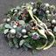 Picture of Christmas holiday wreath with norman, thuja, eucalypthus and ornaments for the door or wall -2 colors available.
